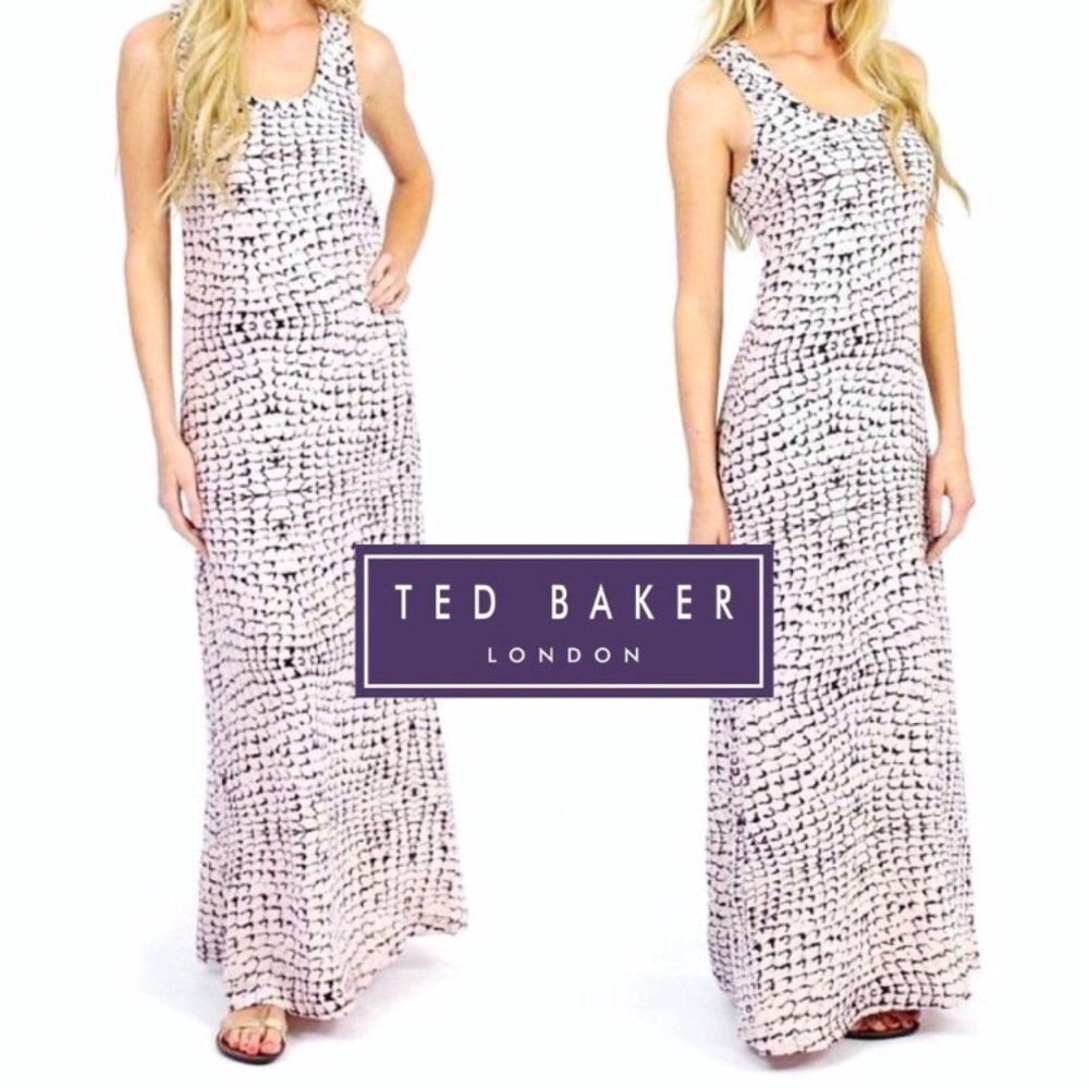 Ted Baker Livanie Racerback Silk Maxi Dress